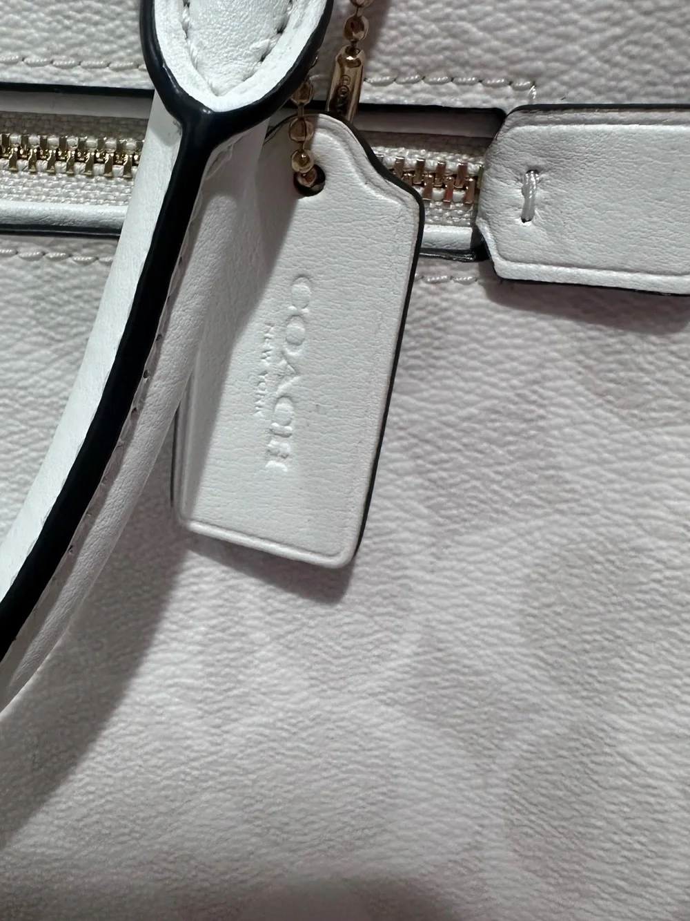 Coach Rowan Satchel Bag in Signature Monogram Canvas-Chalk White